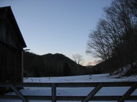 Barn at dusk