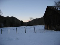 Barn at dusk