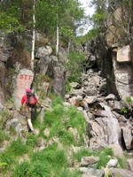 Hiking up from Lysefjorden