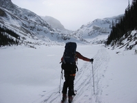 exit from Peyto lake